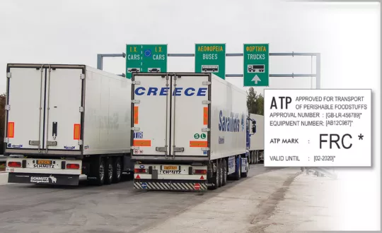 Εάν ο εξοπλισμός είναι εφοδιασμένος με αφαιρούμενες ή εξαρτημένες θερμικές συσκευές, το διακριτικό σήμα ή τα διακριτικά σήματα θα συμπληρώνονται με το γράμμα Χ στις ακόλουθες περιπτώσεις: 1. Για ψυχόμενο εξοπλισμό: Όταν οι εύτηκτες πλάκες χρειάζεται να τοποθετηθούν σε άλλον θάλαμο για την ψύξη. 2. Για μηχανικά ψυχόμενο εξοπλισμό: Όταν ο συμπιεστής παίρνει κίνηση από τη μηχανή του οχήματος.