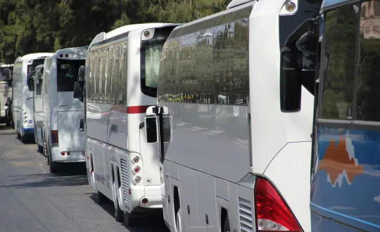 buses coaches row