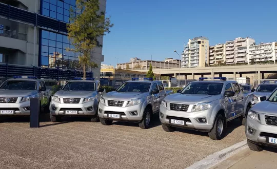 Ορισμένα από τα συνολικά 54 Nissan Navara που απέκτησε το Λιμενικό Σώμα.