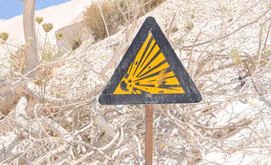 πινακίδα ανατίναξης