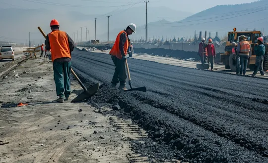 road works asphalt works