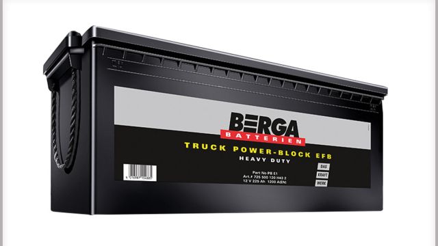 Προσφέρονται τρεις τύποι μπαταριών Berga για τα επαγγελματικά οχήματα.