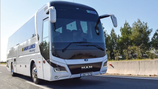 Χανιά-Θεσσαλονίκη με το MAN Lion’s Coach (παρμπρίζ 76) του Κώστα Αθανασάκη.