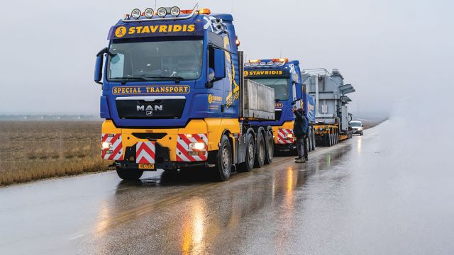 man Stavridis Special Transport & Cranes ειδική μεταφορά