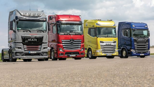 cabin test man mercedes daf scania