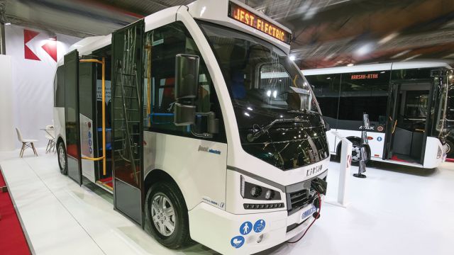 Το Jest Electric στο περίπτερο της MIETSEL στην έκθεση Transport Show 2018 της Αθήνας.