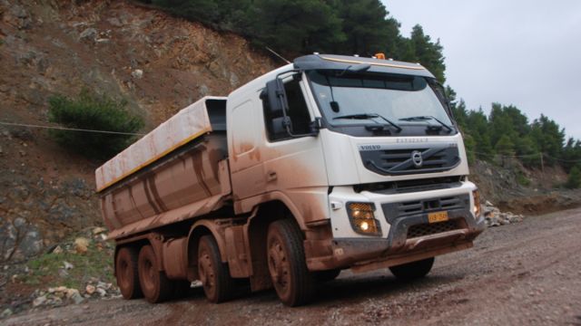 Με VOLVO FMX στα ορυχεία της Εύβοιας