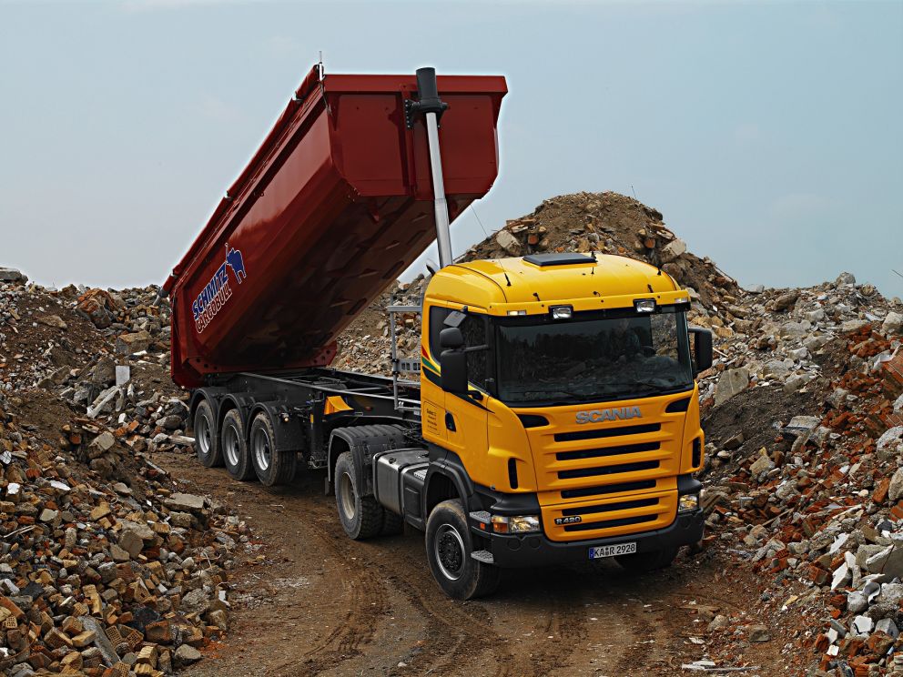 scania schmitz μεταφορά μπαζών
