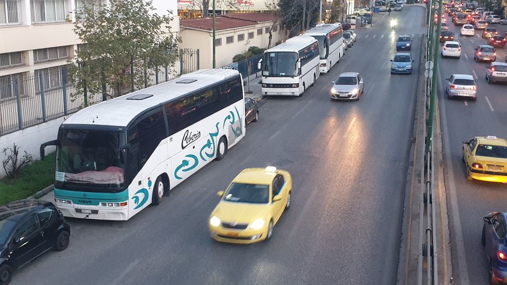 ταξί, κτελ, τουριστικα λεωφορεία