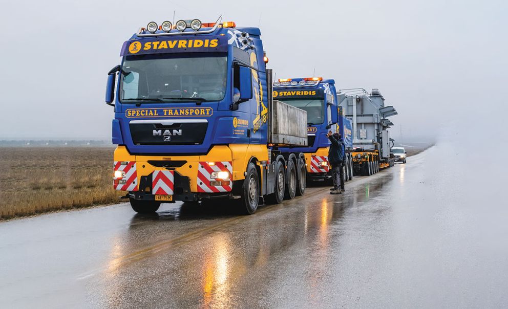 man Stavridis Special Transport & Cranes ειδική μεταφορά