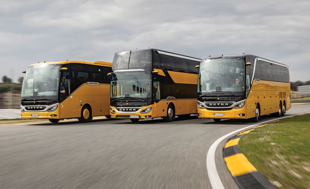 Setra ComfortClass S 515 HD, Setra TopClass S 531 DT, Setra TopClass S 516 HDH: δοκιμή σε πίστα και σε δημόσιο δρόμο για να αξιολογήσουμε τις δυνατότητες του ΑDA 2