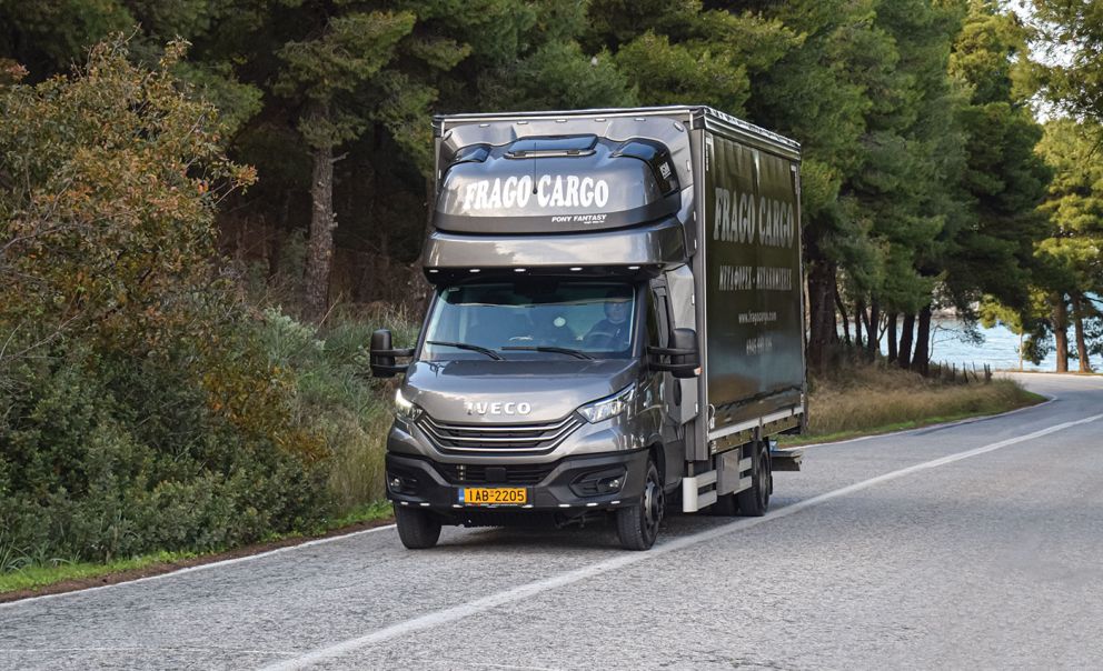 Το νέο απόκτημα της μεταφορικής εταιρείας Frago Cargo από τον Βόλο. Η απόδοση του κινητήρα είναι ένα από τα βασικά πλεονεκτήματα του Daily σύμφωνα με τον ιδιοκτήτη του.