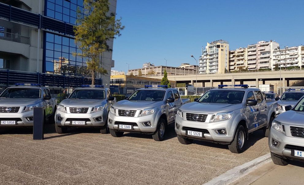 Ορισμένα από τα συνολικά 54 Nissan Navara που απέκτησε το Λιμενικό Σώμα.