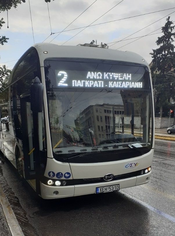 Το ηλεκτρικό λεωφορείο της BYD Πρωτοχρονιά στην Αθήνα