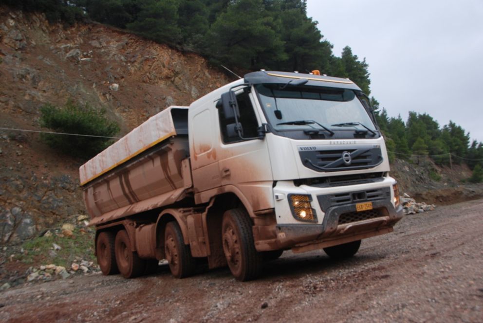 Με VOLVO FMX στα ορυχεία της Εύβοιας