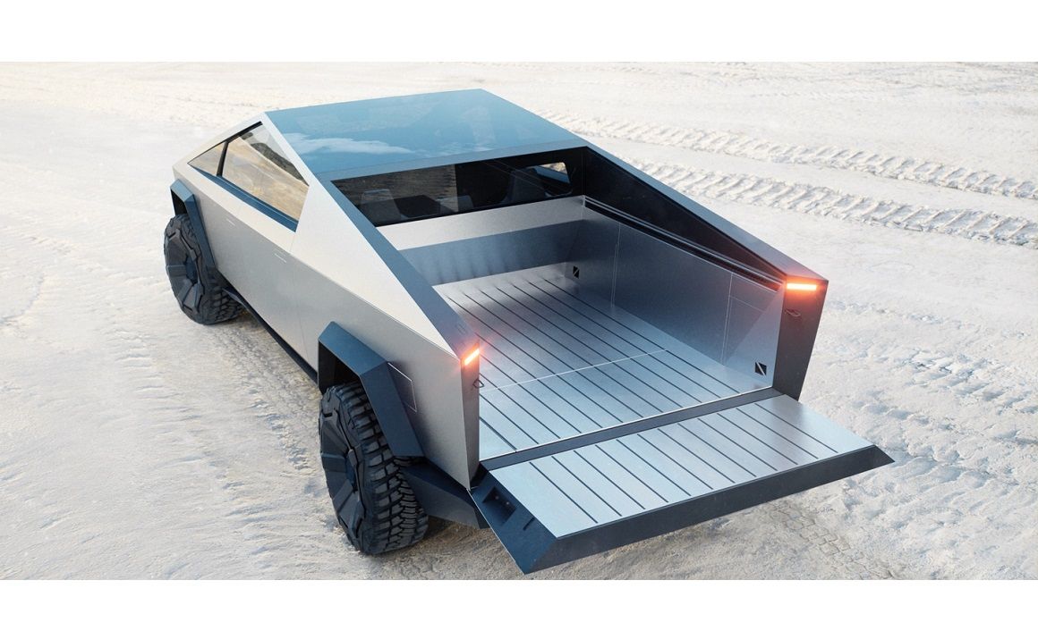 Η καρότσα έχει μήκος 1.981 χλστ., με το Tesla Cybertruck να προσφέρει ωφέλιμο φορτίο έως και 1.588 κιλών και να διαθέτει συνολικά κλειστούς αποθηκευτικούς χώρους χωρητικότητας 2.832 λίτρων. 