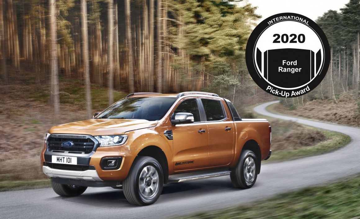 του βραβείου Διεθνές Pick-Up της Χρονιάς 2020 το οποίο απονεμήθηκε στο Ford Ranger χάρη στα προηγμένα συστήματα ασφαλείας, τις βέλτιστες επιδόσεις και τις ιδιαίτερα χαμηλές εκπομπές ρύπων.